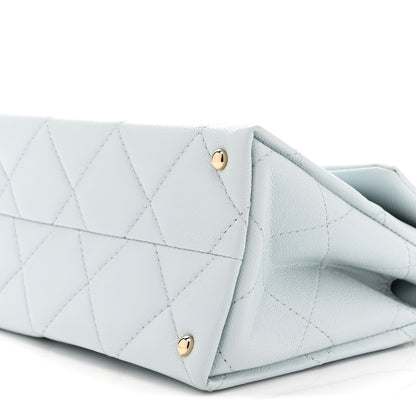Chanel Caviar Quilted Mini Retro Twist Top Handle Flap Light Blue 10 of 11