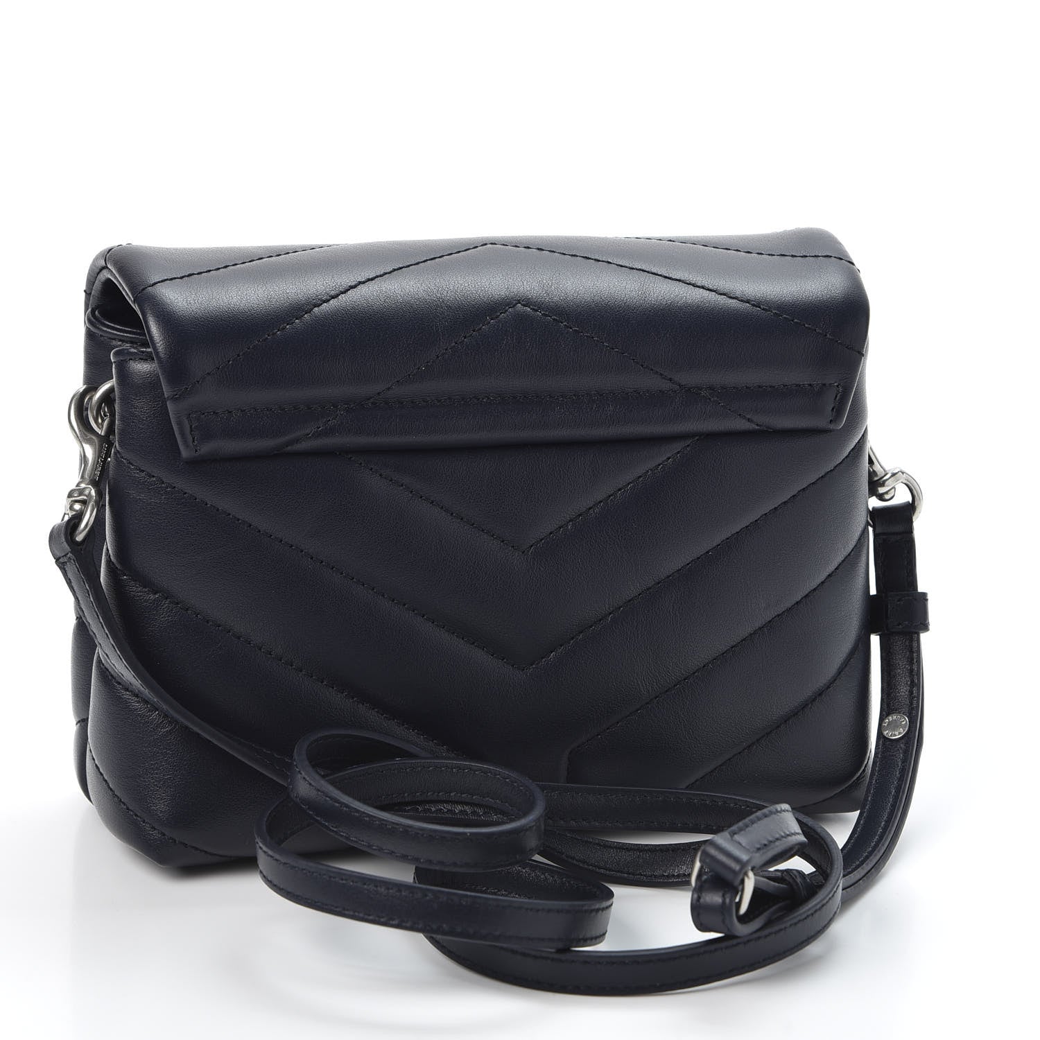 Saint Laurent Calfskin Y Quilted Monogram Toy Loulou Chain Satchel Medium Blue 2 of 10