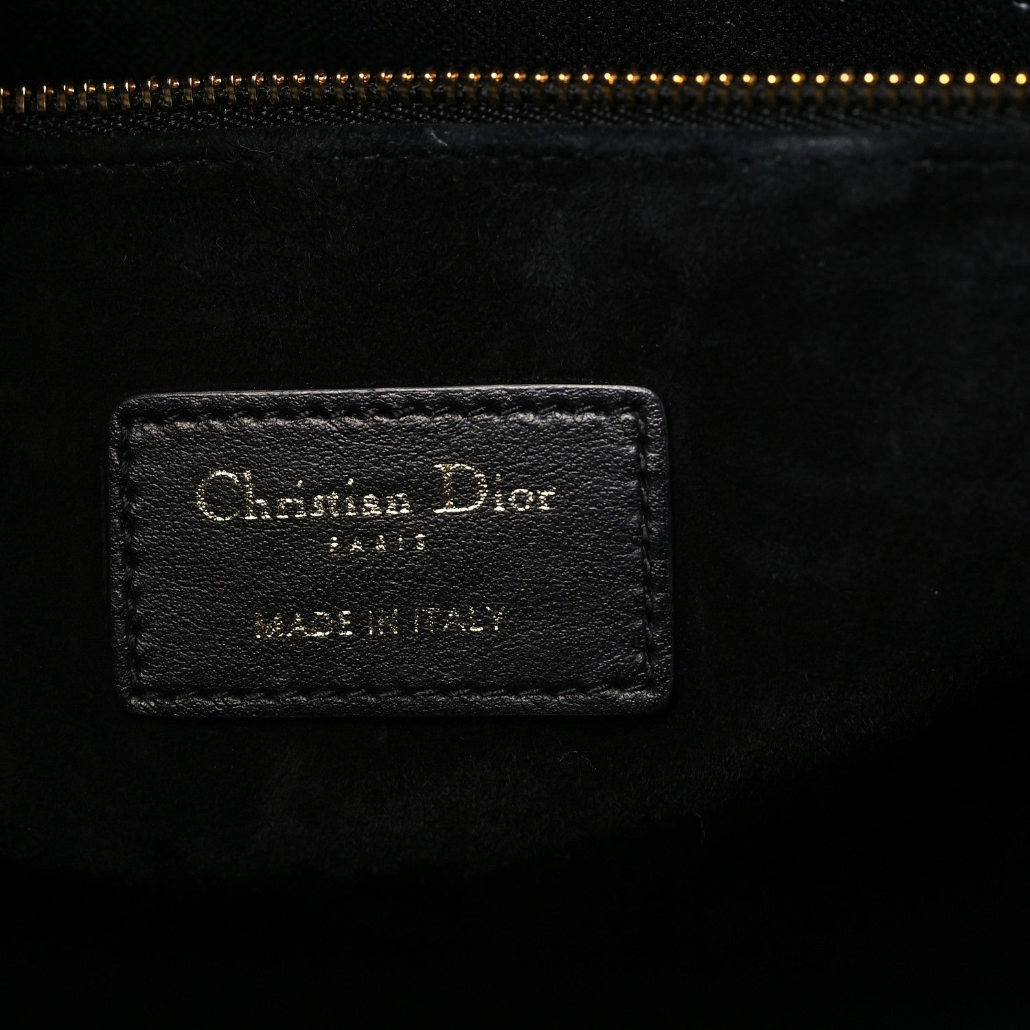 Christian Dior Calfskin Macro Cannage Medium Book Tote Black 6 of 12