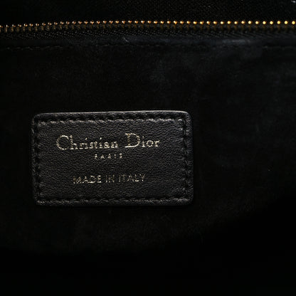 Christian Dior Calfskin Macro Cannage Medium Book Tote Black 6 of 12