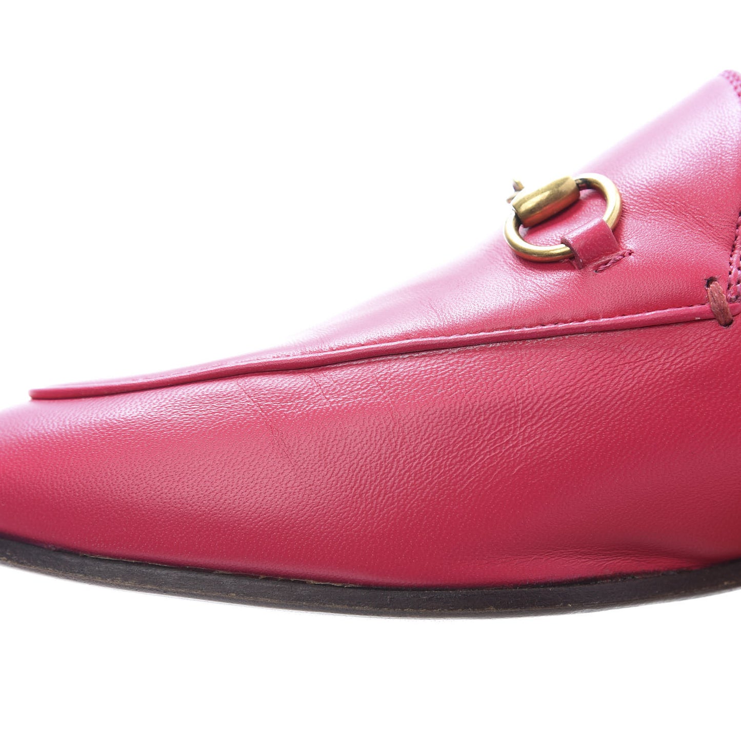 Lambskin Womens Brixton Horsebit Loafers 38.5 Hot Pink
