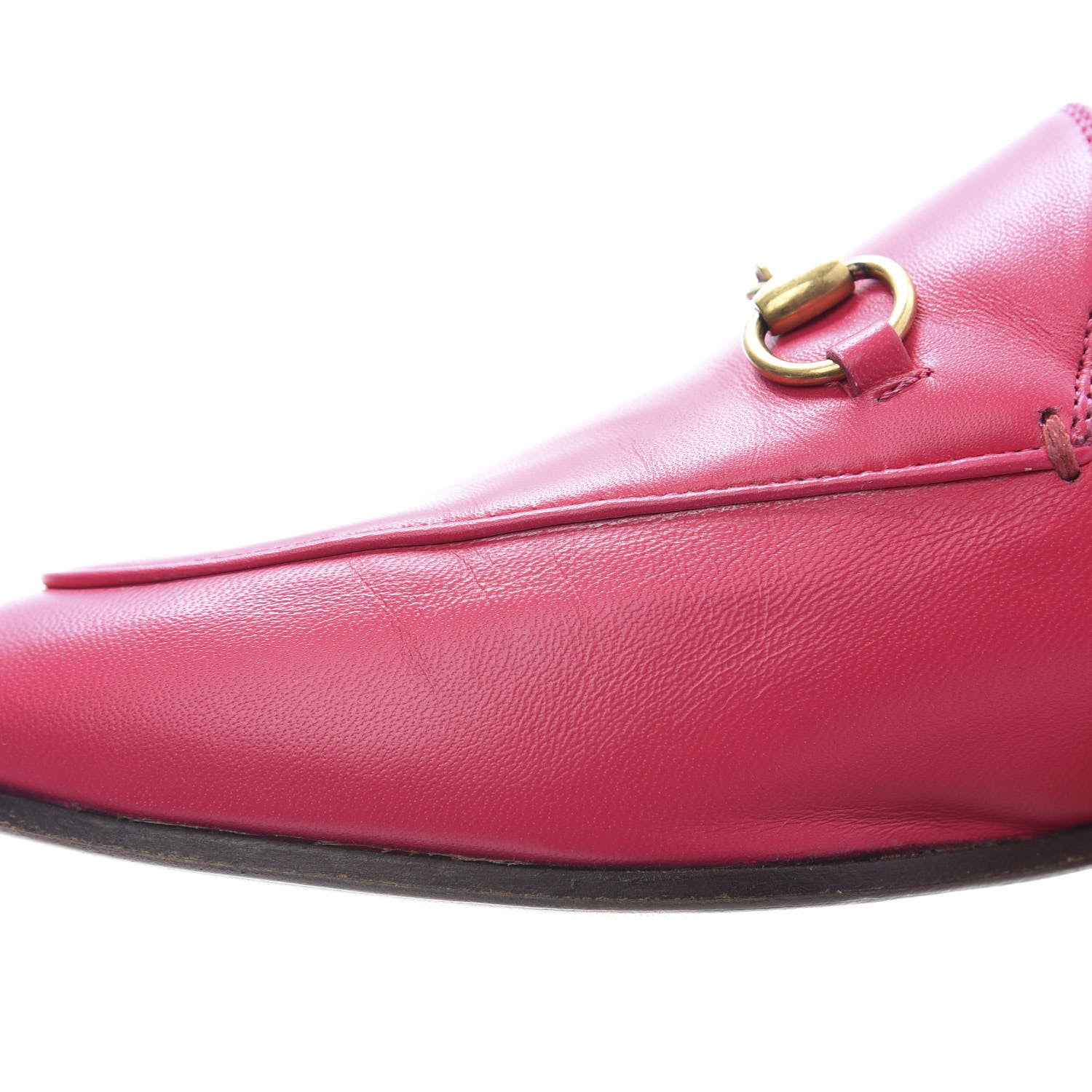 Gucci Lambskin Womens Brixton Horsebit Loafers 38.5 Hot Pink 9 of 10