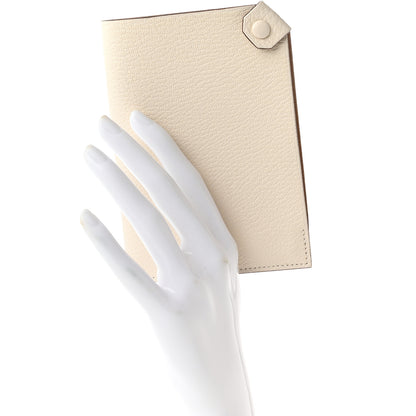 Hermes Chevre Mysore Tarmac PM Passport Holder Nata 2 of 8