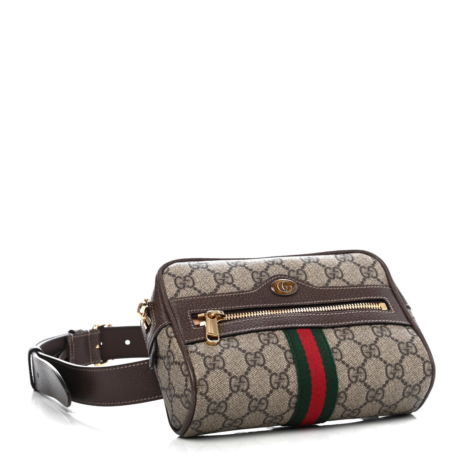 Gucci GG Supreme Monogram Web Small Ophidia Belt Bag 85 34 Dark Brown 3 of 4