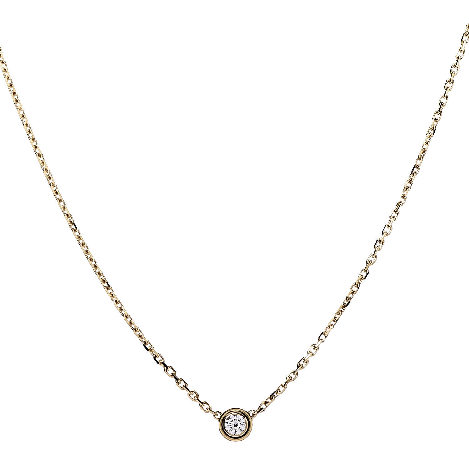 Cartier 18K Yellow Gold Diamond XS D'Amour Pendant Necklace 1 of 6