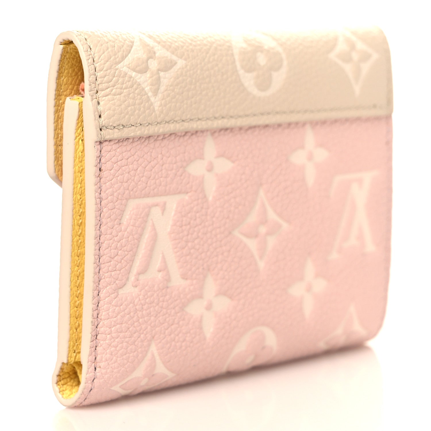 Louis Vuitton Empreinte Monogram Spring In The City Victorine Wallet Pink Beige Yellow 3 of 6