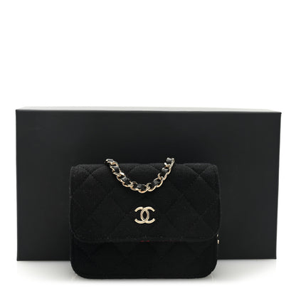Chanel Jersey Quilted Micro Mini Flap Black 10 of 10