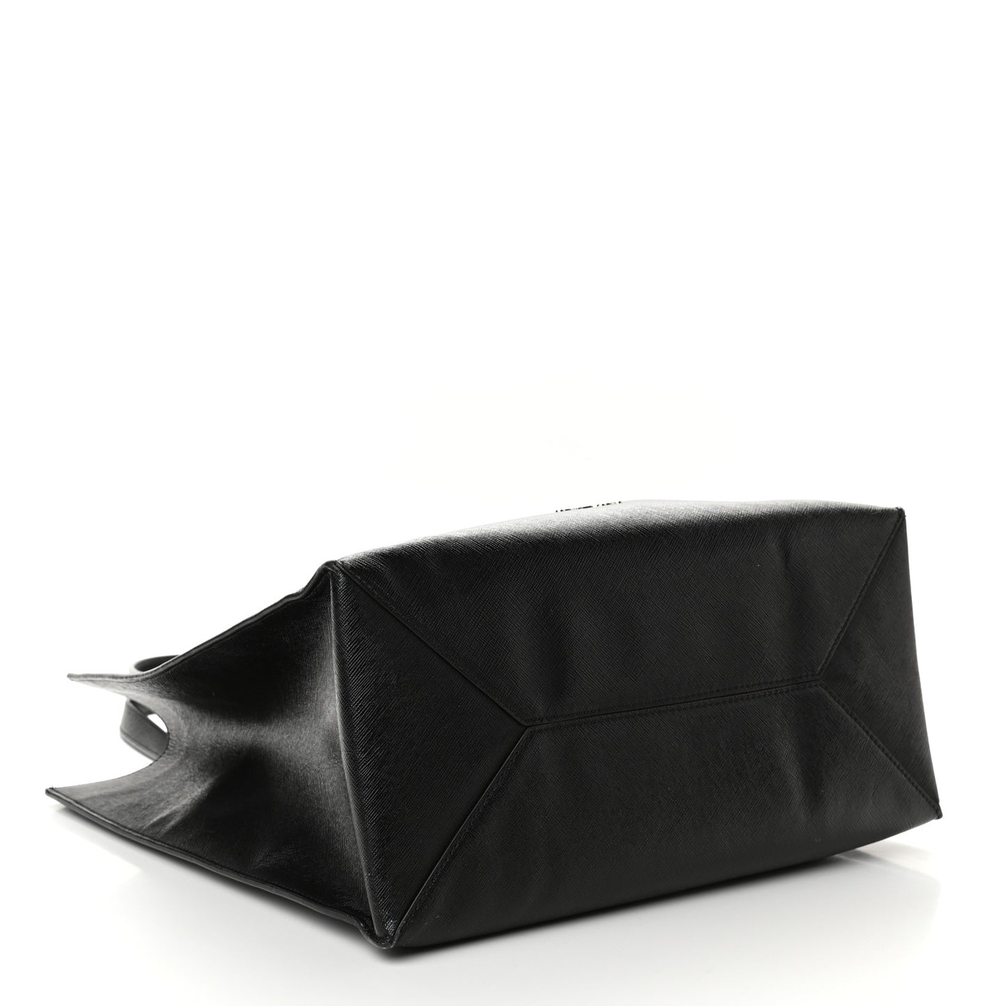 Textured Coated Canvas Medium Stargate Shopper Tote Black
