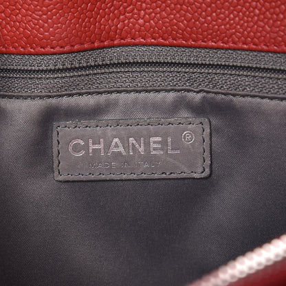 Chanel Caviar Quilted Grand Shopping Tote GST Red 6 of 12