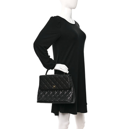 Chanel Caviar Quilted Jumbo Kelly Flap Black 2 of 9
