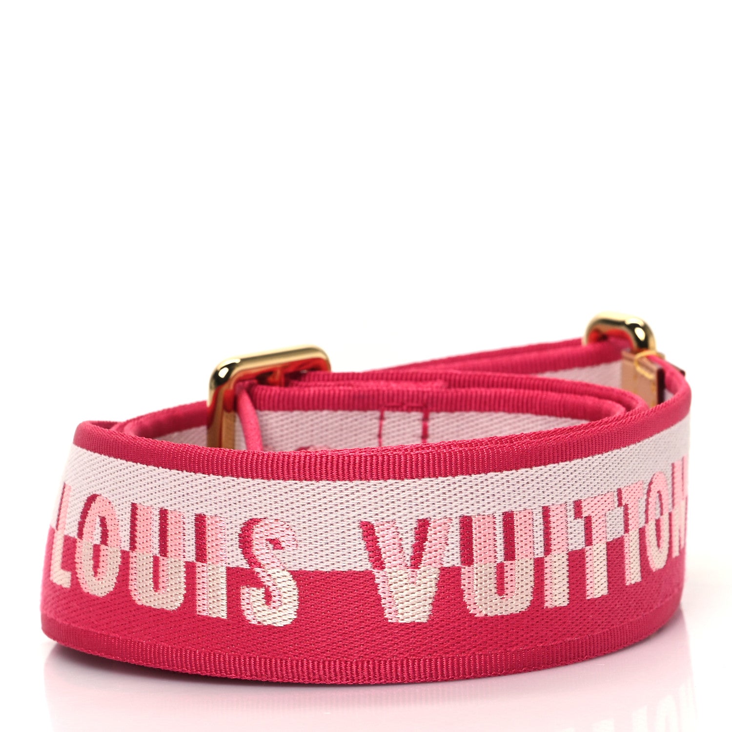 Louis Vuitton Jacquard Neverfull BB Shoulder Strap Pink Peony 2 of 3