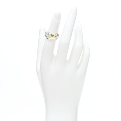 David Yurman Sterling Silver 14k Yellow Gold X Crossover Ring 48 4.5 2 of 4