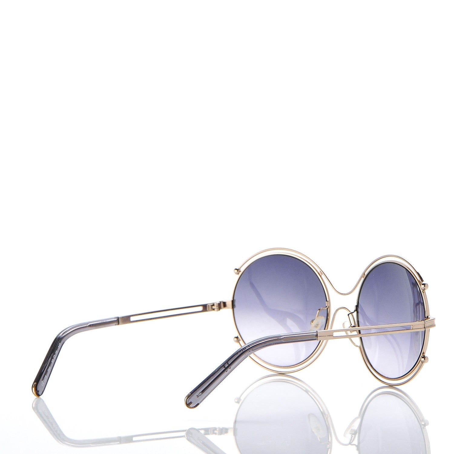 Chloe Isidora Oversized Round Sunglasses CE122S Silver 4 of 6