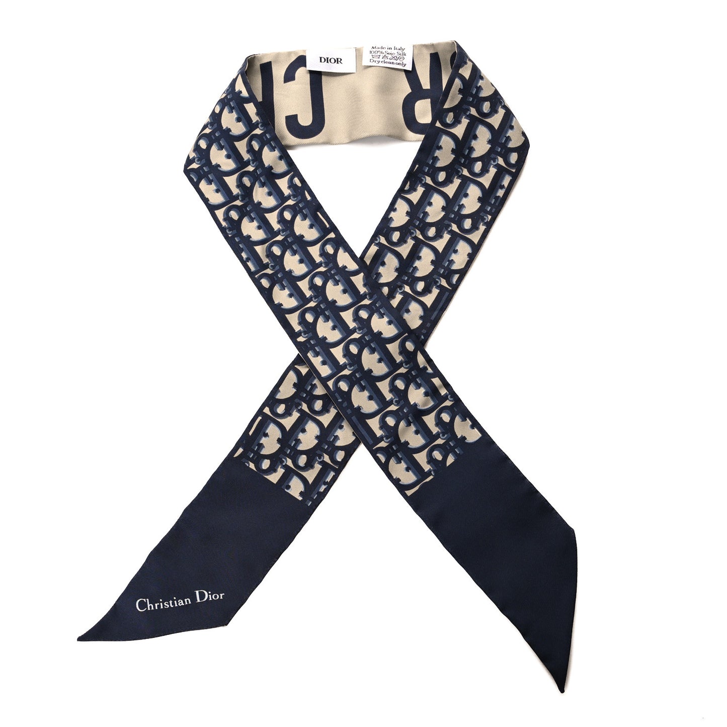 Silk Oblique Mitzah Scarf Blue