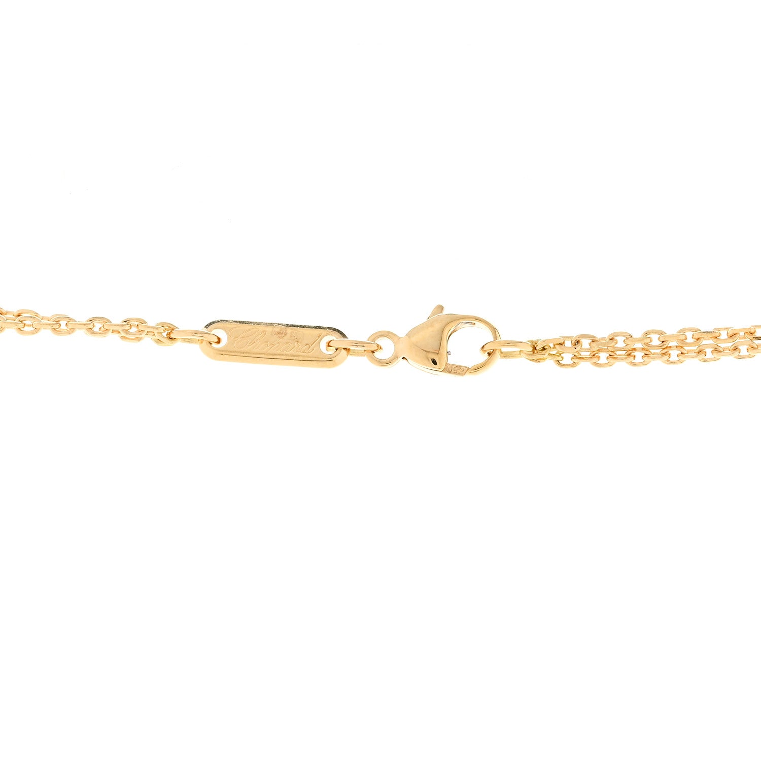 Chopard 18K Yellow Gold Diamond Happy Spirit Pendant Necklace 4 of 5