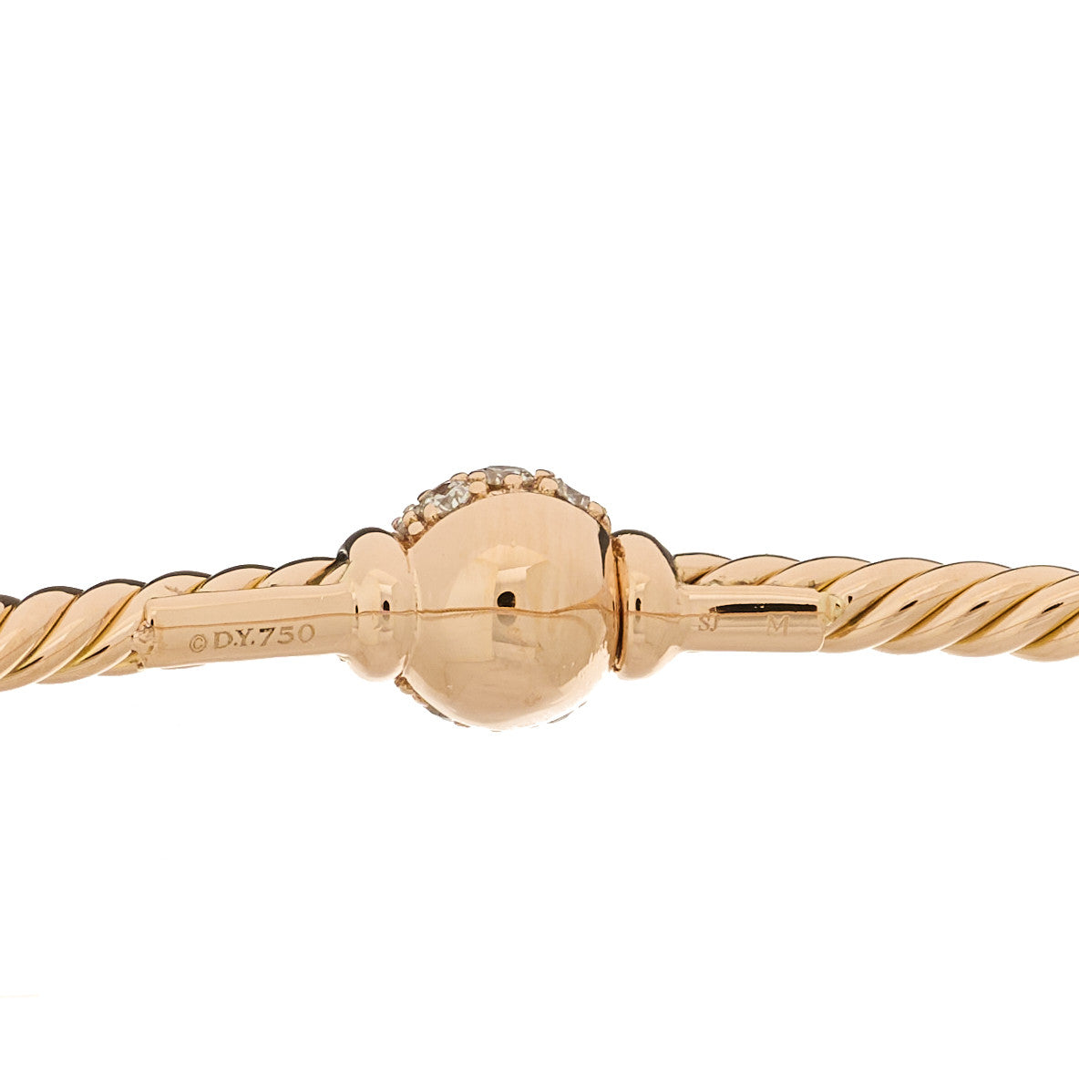 18K Rose Gold Diamond 2.6mm Solari Center Station Bracelet