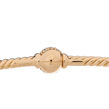 David Yurman 18K Rose Gold Diamond 2.6mm Solari Center Station Bracelet 2 of 3