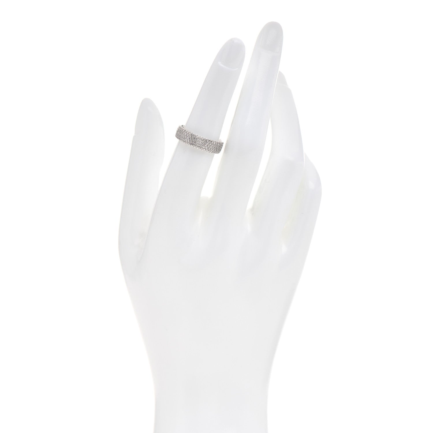 Tiffany 18K White Gold Diamond Metro Five-Row Ring 52 6 2 of 4