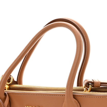 Prada Raffia City Calfskin Whipstitch Medium Paradigme Bag Naturale Caramel 17 of 22