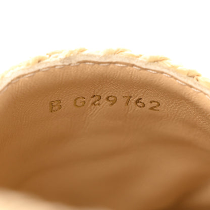 Chanel Braided Fabric Lambskin CC Espadrilles 37 Beige Black 9 of 10