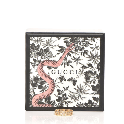 Gucci 18K Yellow Gold Diamond L'Aveugle Par Amour Ring 52 6 9 of 9