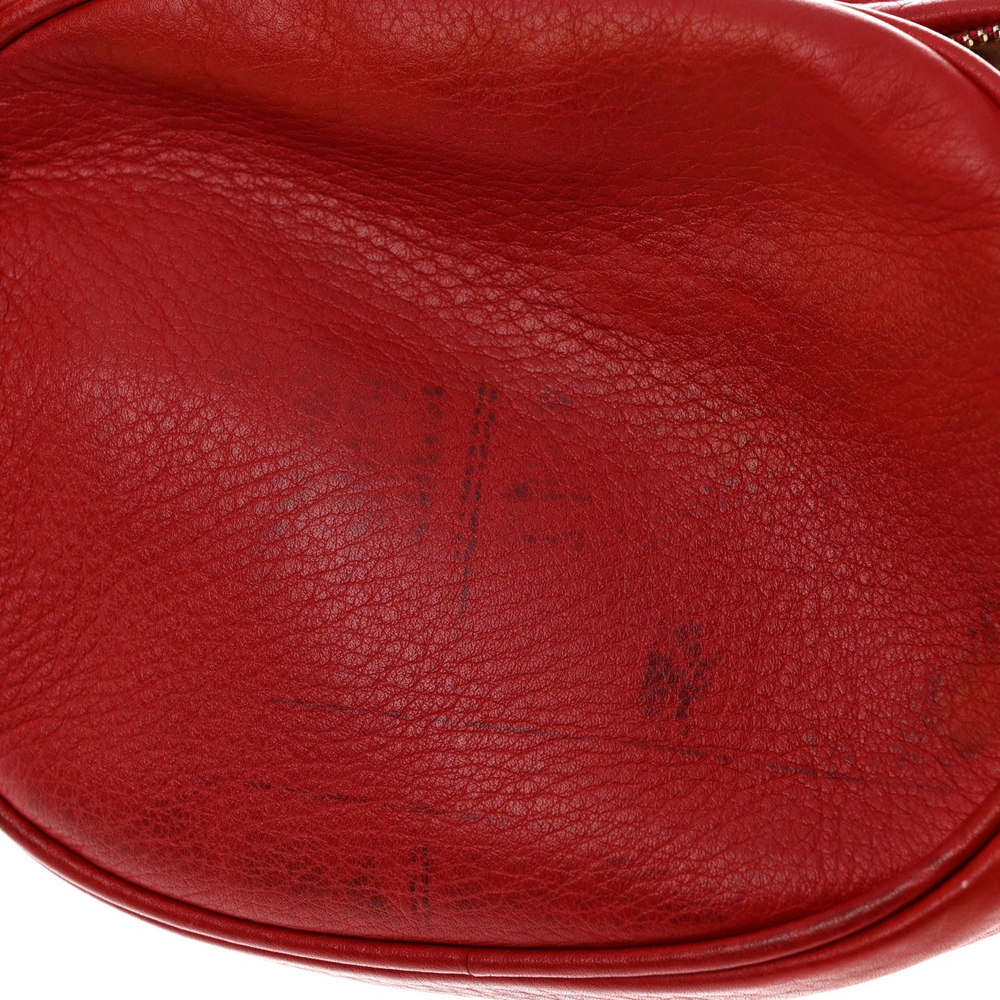 Pebbled Calfskin Mini Soho Chain Bag Tabasco Red
