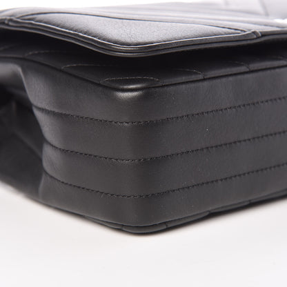 Chanel Calfskin Chevron Quilted Large Statement Flap Black 5 of 9