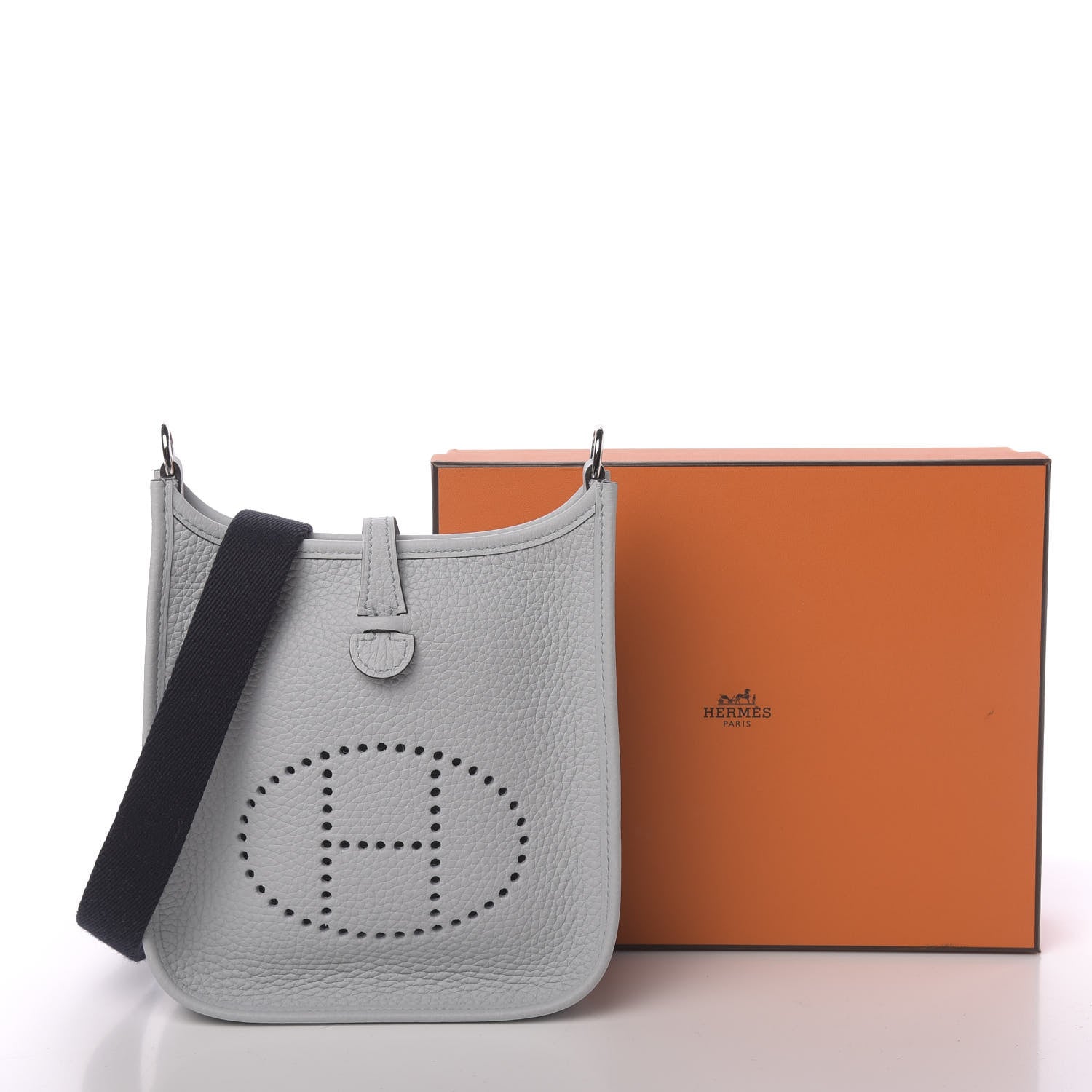 Hermes Taurillon Clemence Amazone Evelyne TPM Bleu Pale Indigo 11 of 11