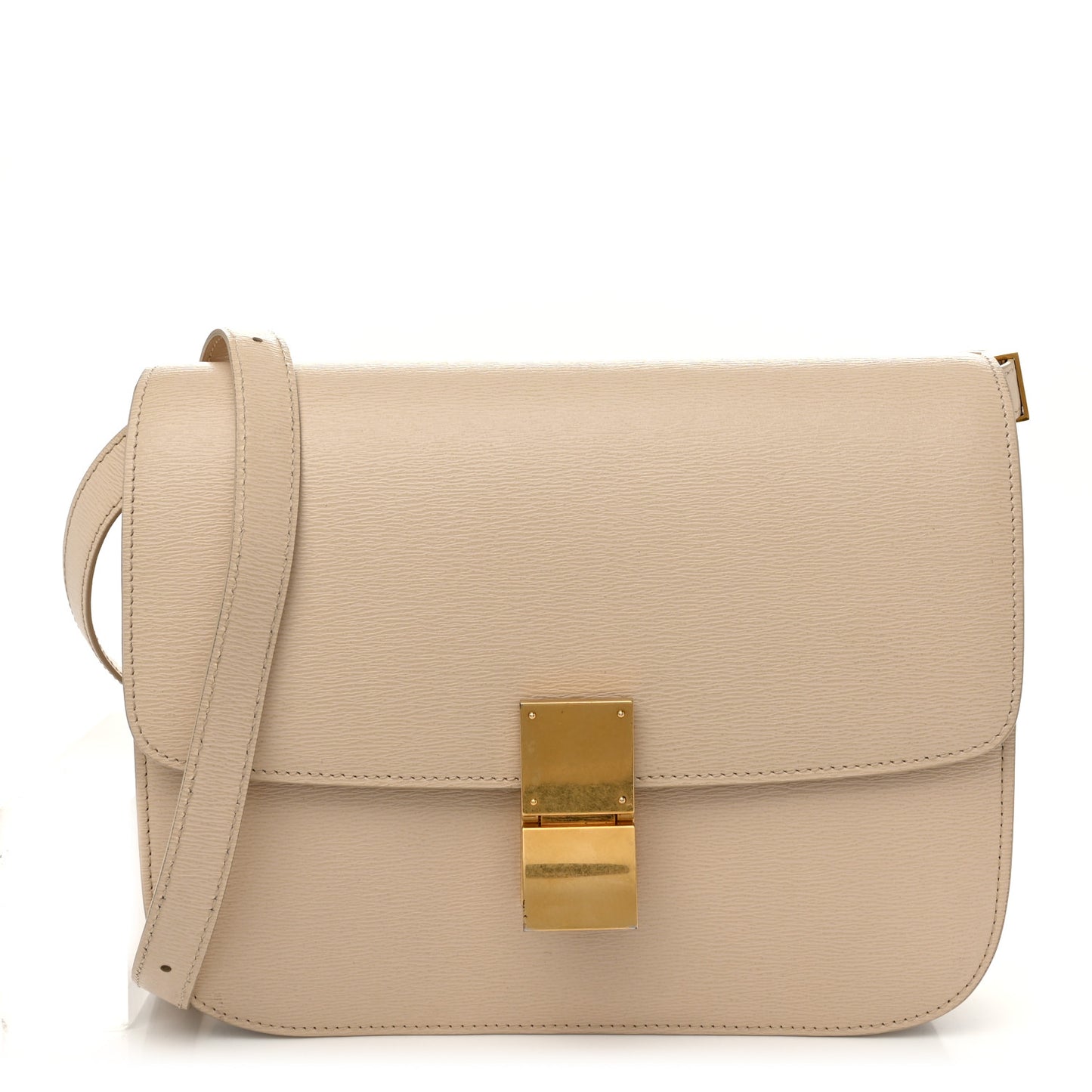 Liege Calfskin Medium Classic Box Flap Bag Powder