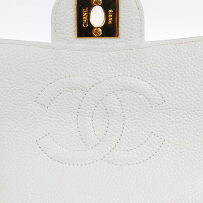 Chanel Caviar Quilted Mini Square Flap White 7 of 10