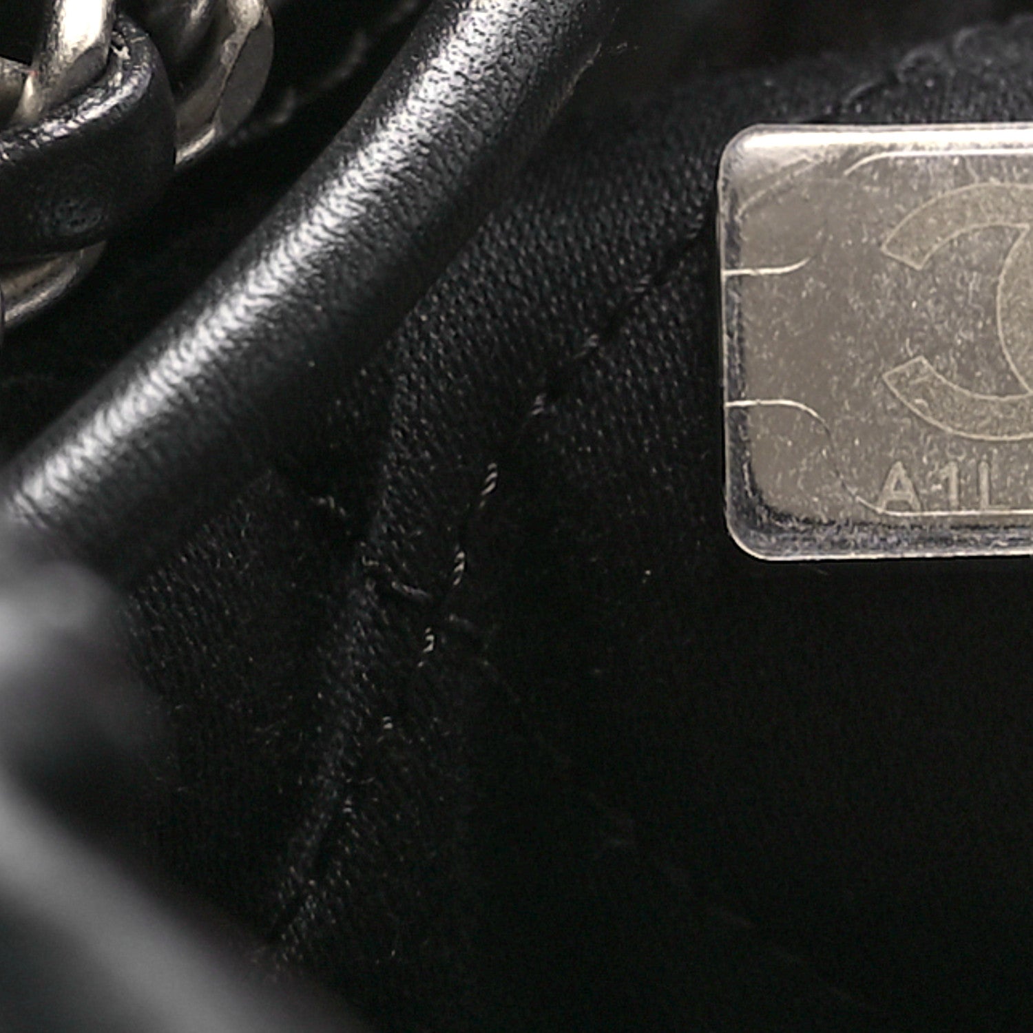 Chanel Metallic Shaded Calfskin Quilted Mini Chanel 22 Black Silver 7 of 11