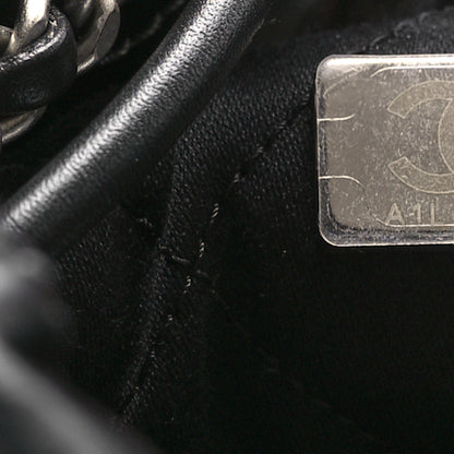 Chanel Metallic Shaded Calfskin Quilted Mini Chanel 22 Black Silver 7 of 11