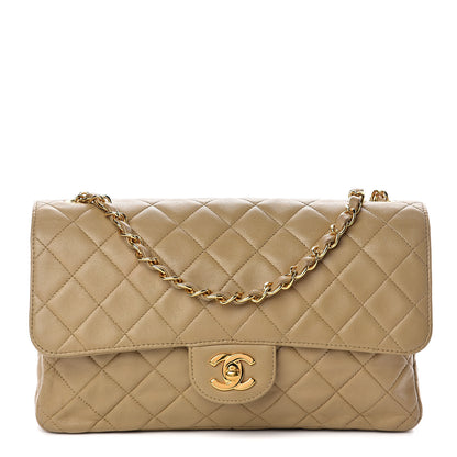 Chanel Lambskin Quilted Medium Single Flap Beige 1 of 9