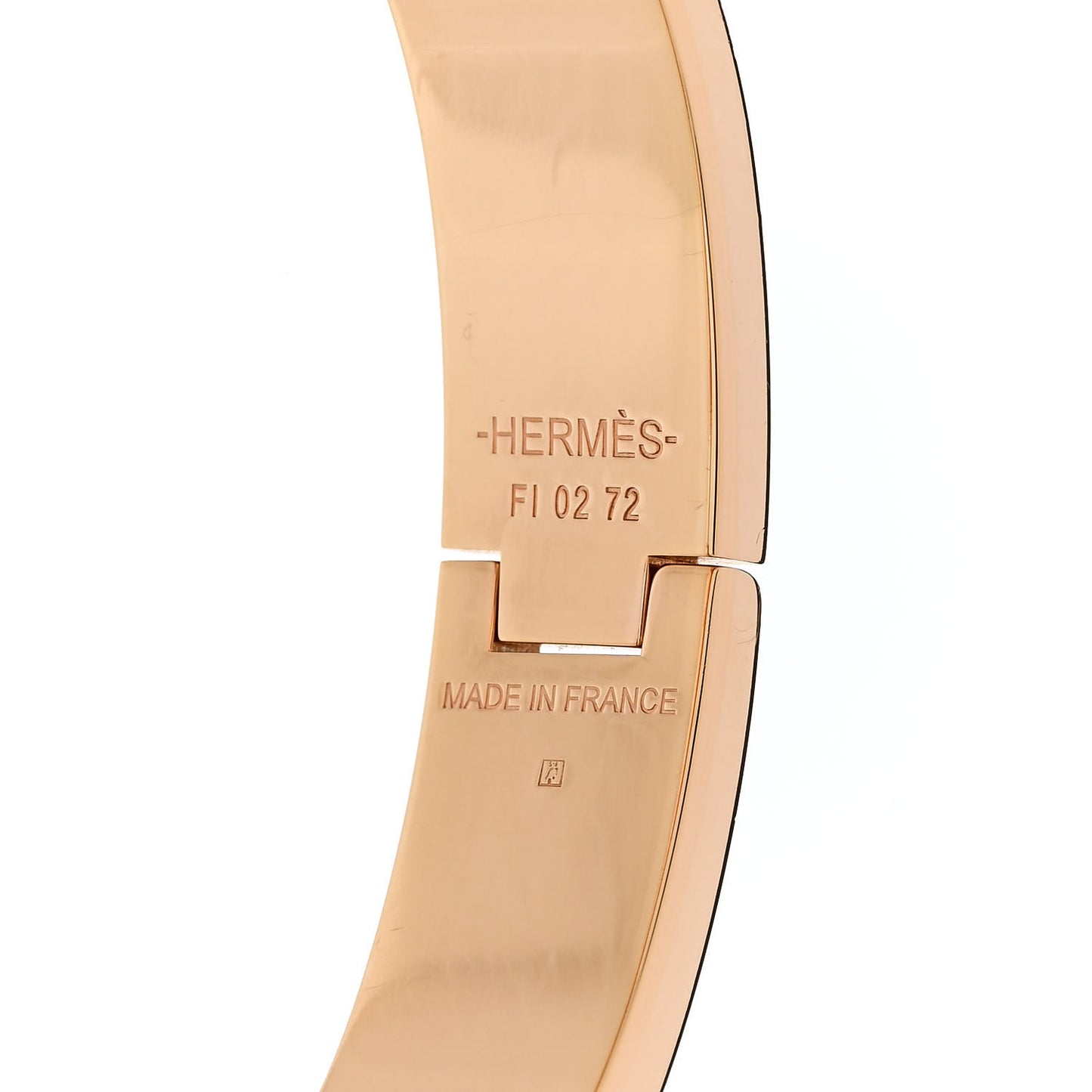 Enamel Narrow Clic Clac H Bracelet PM White