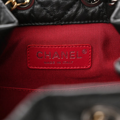 Chanel Aged Calfskin Quilted Small Gabrielle Backpack Black 6 of 11