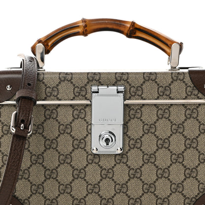 Gucci GG Supreme Monogram Globe-Trotter Beauty Case Brown 8 of 10