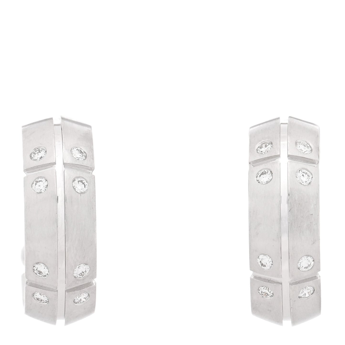 18K White Gold Diamond Streamerica Hoop Earrings 49 5