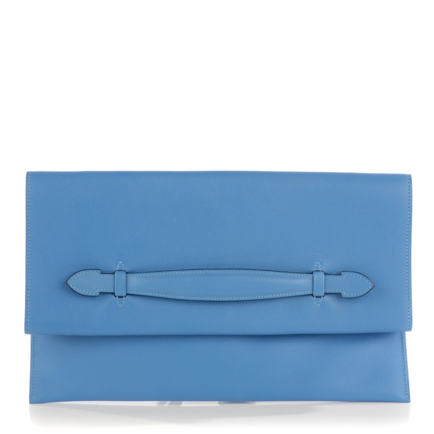 Hermes Veau Evercolor Pliplat Clutch Bleu Paradis 1 of 7