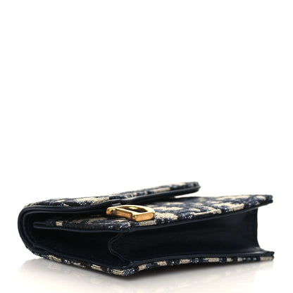 Christian Dior Oblique Saddle Card Holder Blue 4 of 6