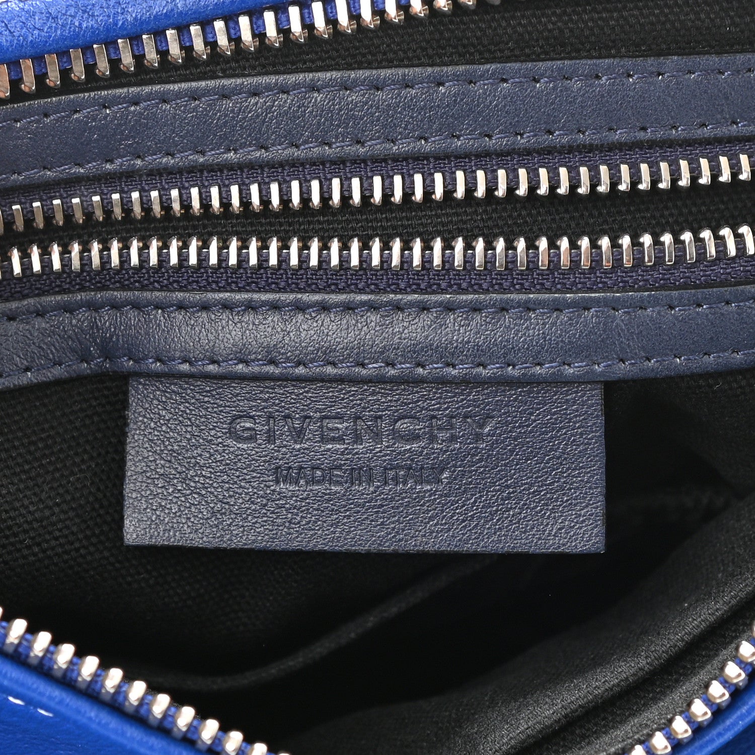Givenchy Calfskin Small Pandora Logo Strap Blue 6 of 14