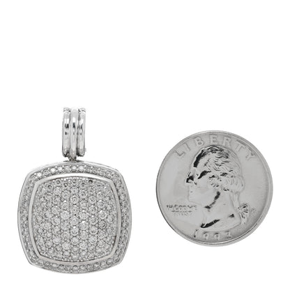 David Yurman Sterling Silver Diamond 17mm Albion Enhancer Pendant 2 of 3