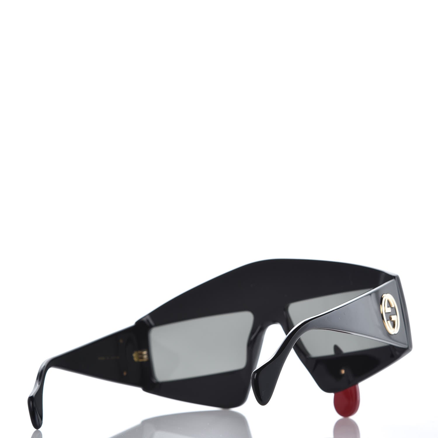 Gucci Acetate Crystal Hollywood Forever Tear Drop Sunglasses GG0359S Black 4 of 9