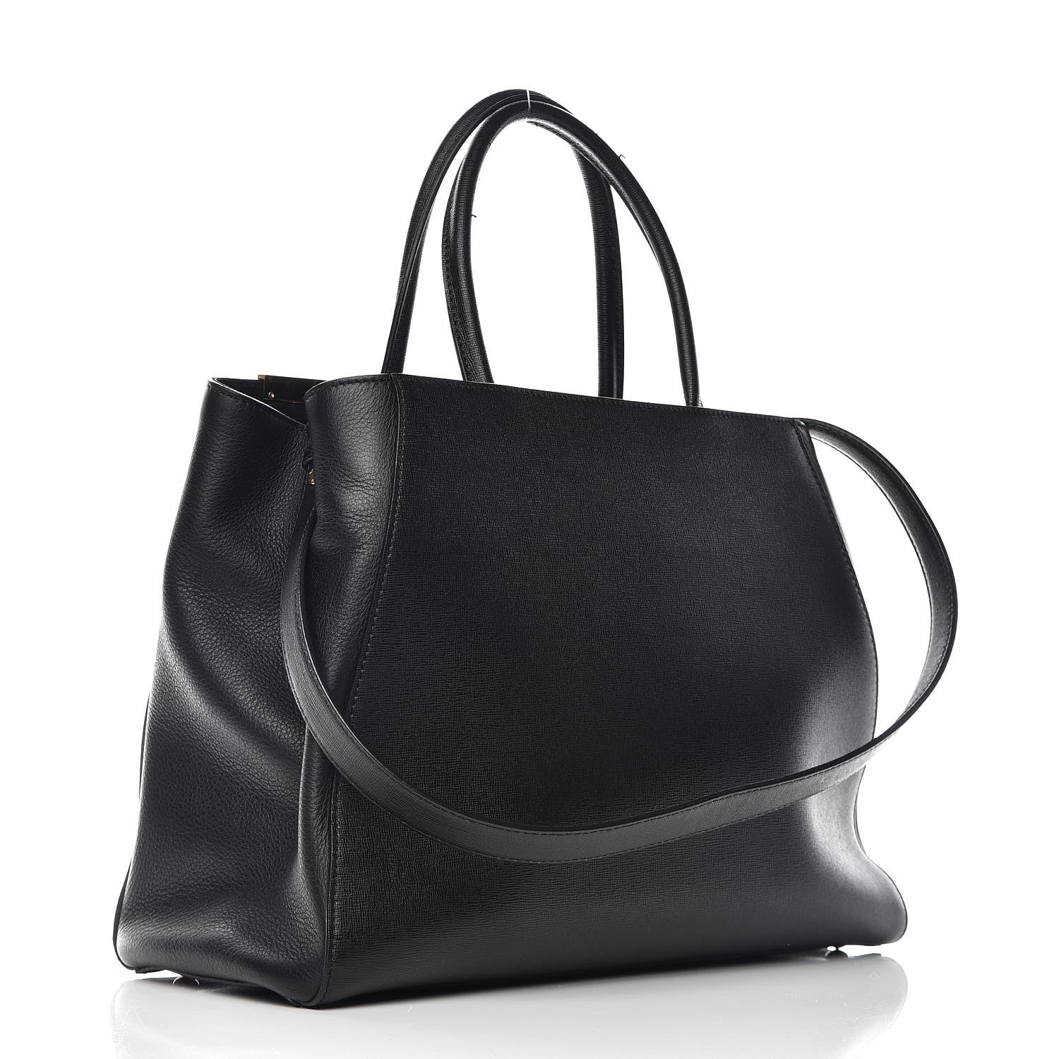 Fendi Vitello Elite Regular 2Jours Tote Black 3 of 18