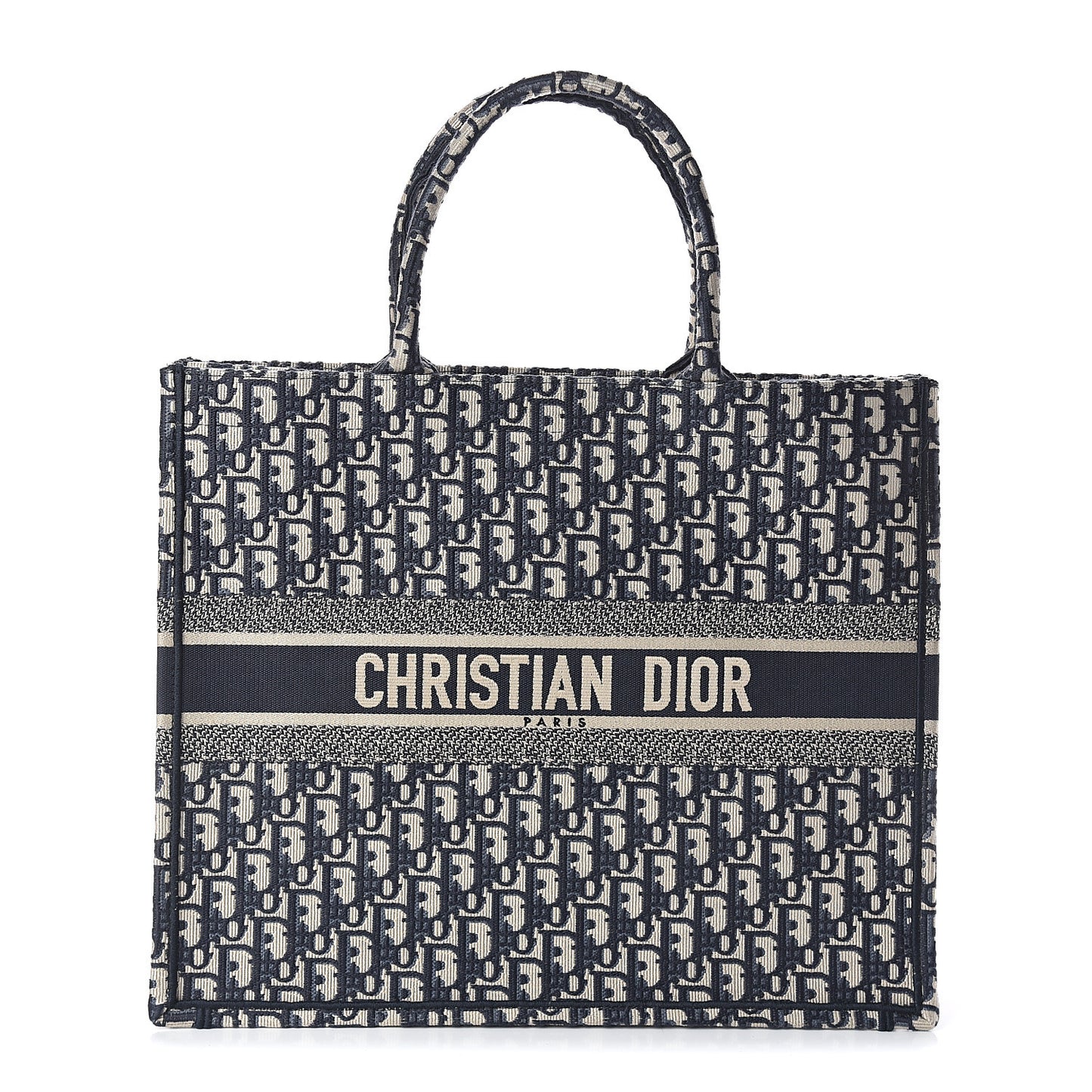 Oblique Book Tote Blue Multicolor
