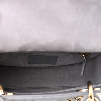 Christian Dior Lambskin Cannage Small My ABCDior Lady Dior Grey 5 of 10