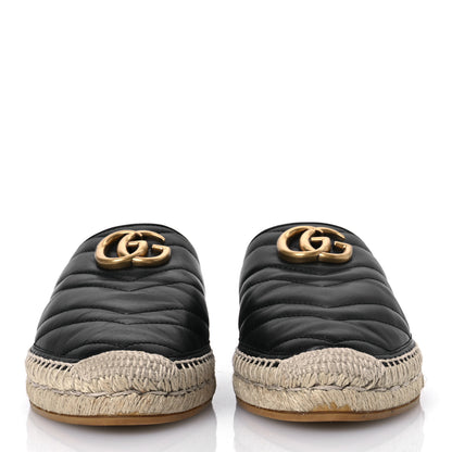 Gucci Nappa Matelasse GG Marmont Espadrille Slippers 39 Black 3 of 14