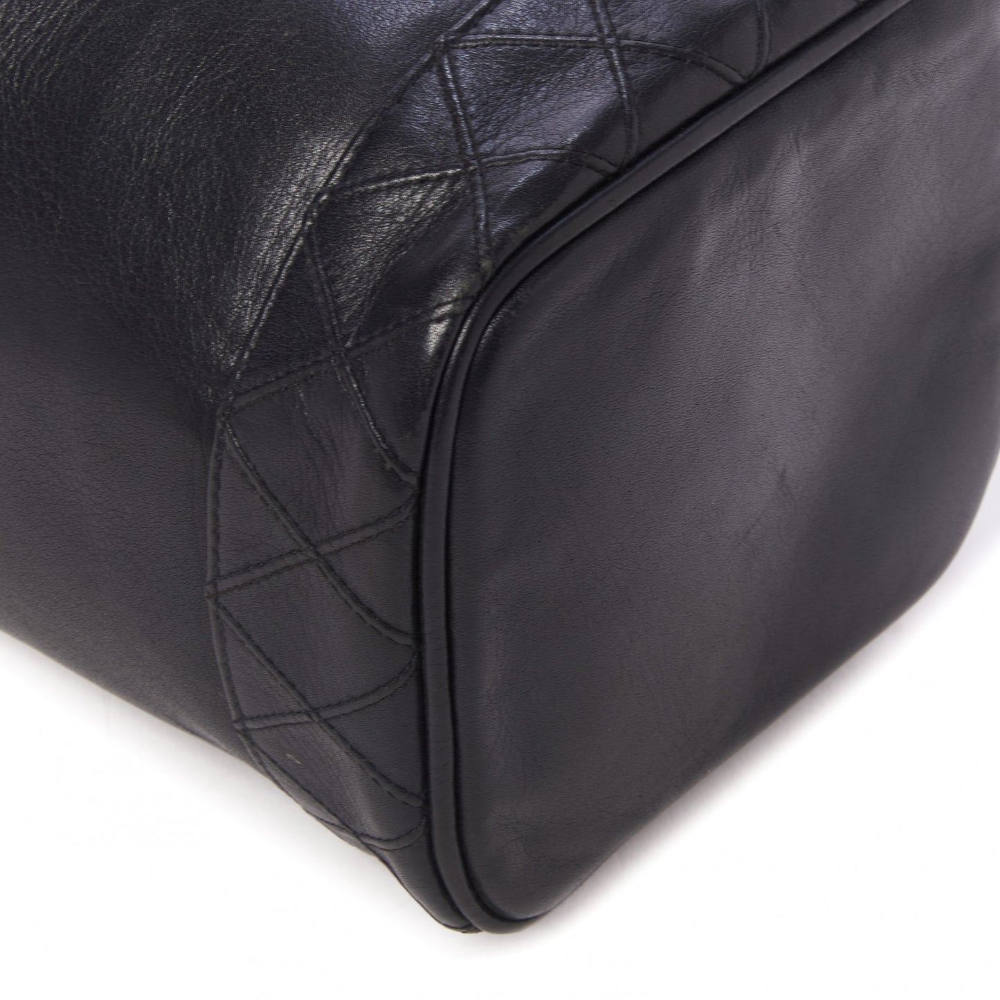 Lambskin Vanity Cosmetic Case Black