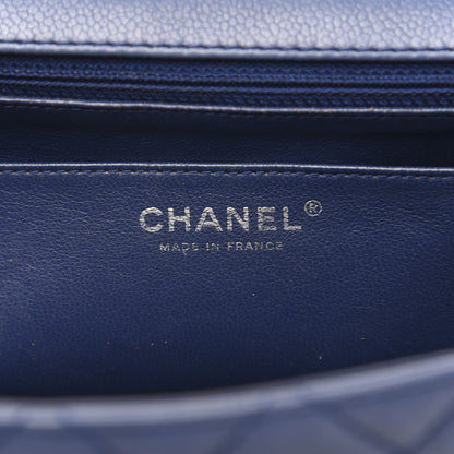 Chanel Caviar Quilted Jumbo Single Flap Dark Blue 6 of 13