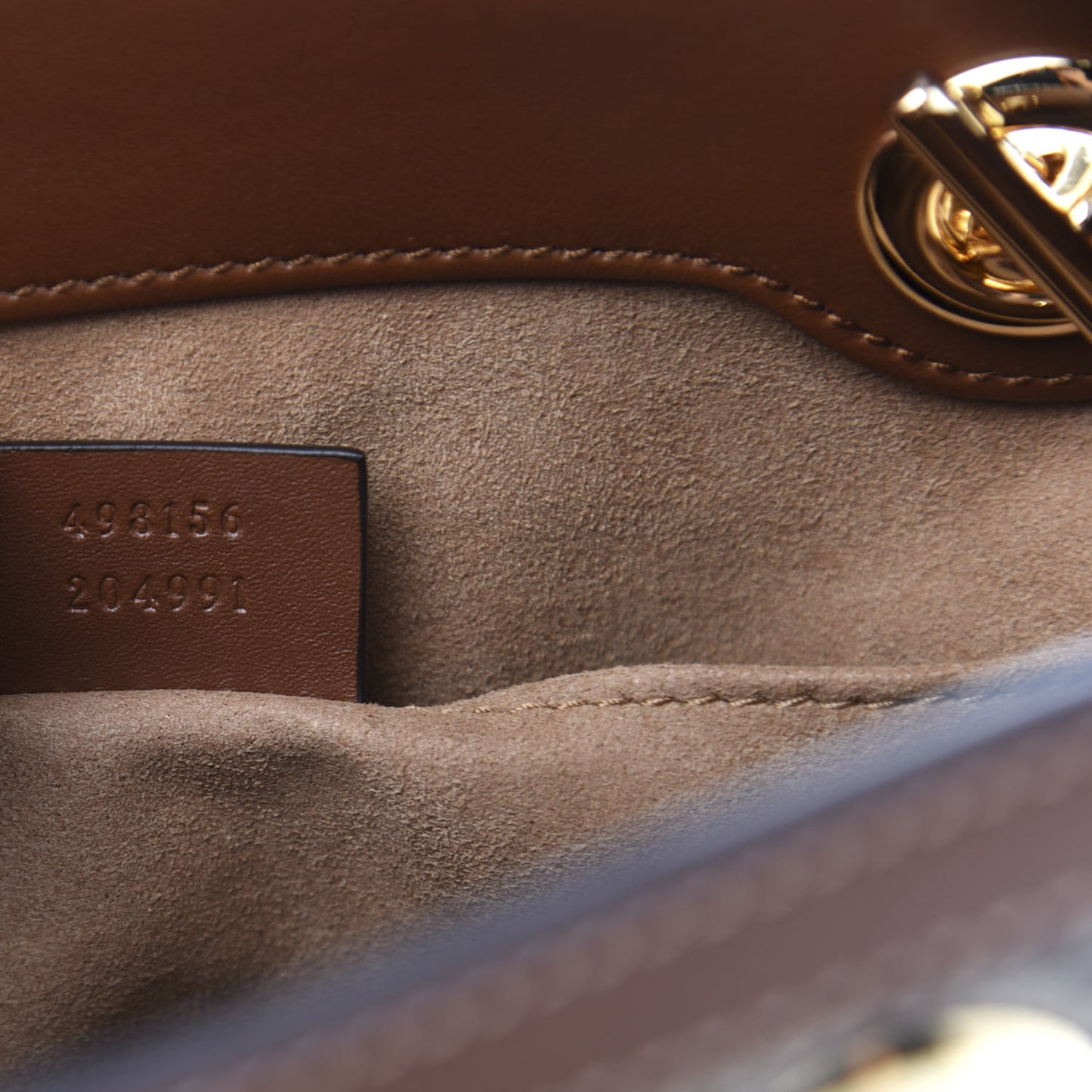 GG Supreme Monogram Calfskin Small Padlock Tote Beige Ebony Tuscany
