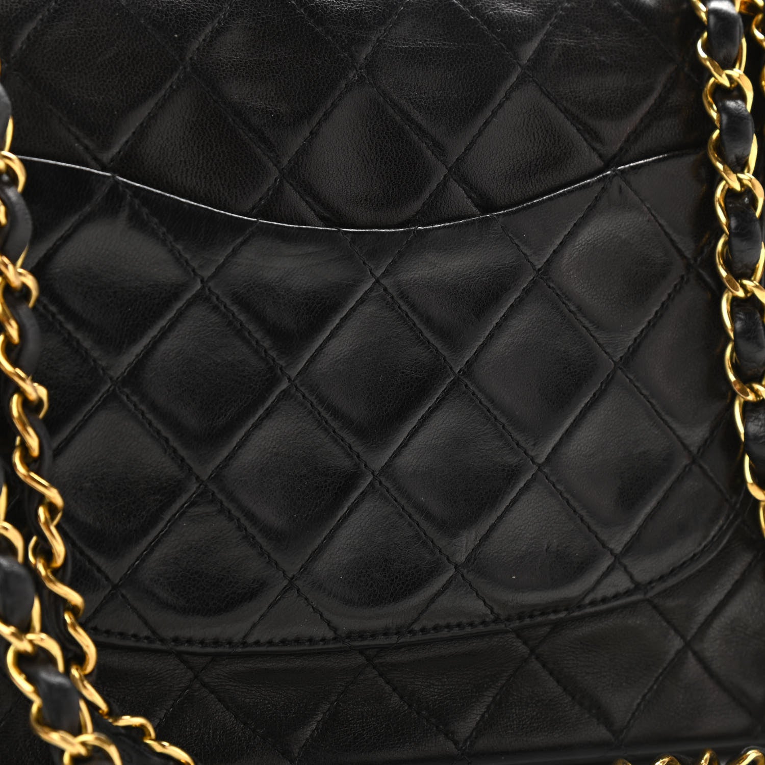 Chanel Lambskin Quilted Medium Double Flap Black 12 of 12